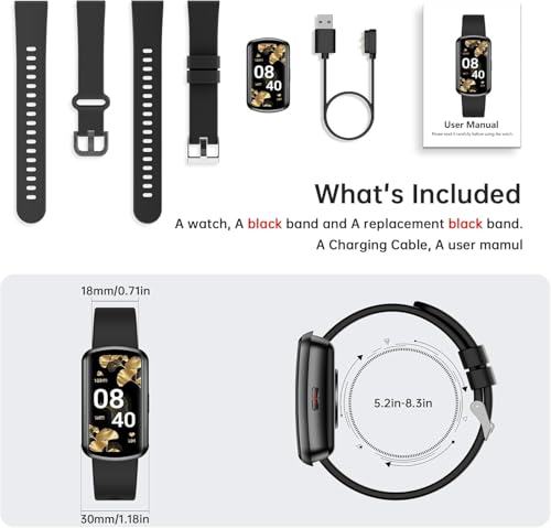 Image of Health Fitness Tracker, Smart Watch with 24 /7 Heart Rate, Activity Tracker with Blood Pressure and Blood Oxygen Monitor, 120 Sport Mode Waterproof Sleep Tracker for Women Men
