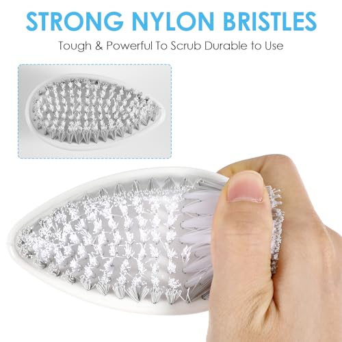 Image of Dimeho Scrub Brush for Cleaning Heavy Duty Scrubber Cleaner Brushes Nylon Stiff Bristle Cleaning Brush Multi-Purpose Handheld Scrubbing Brushes for Shoes, Floor, Carpet, Bathroom, Kitchen
