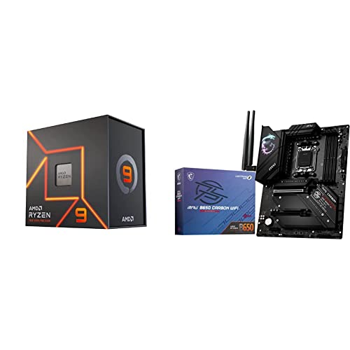 Image of AMD Ryzen 9 7900X 12-Core + MSI MPG B650 Carbon WiFi Gaming Motherboard