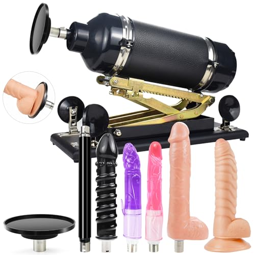 Sexmaschine,Fickmaschine mit Dildo und Saugnapfadapter,3XLR-Anschlüssen Liebesmaschine mit Sexspielzeug für Männer, Frauen und Paare,Automatische Masturbationsmaschine mit 7 Aufsätzen,Sex Toys