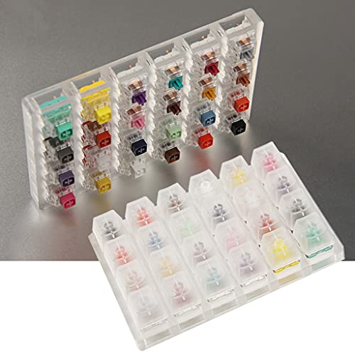 MX Tester Sampler 24 Touches pour Clavier Mécanique avec Base Acrylique Transparente