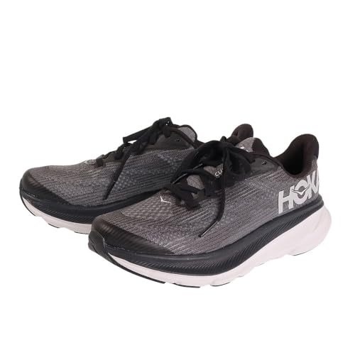 Hoka, Unisex, Clifton 9 (Big Kid), Black/White, 5 Big Kid, M