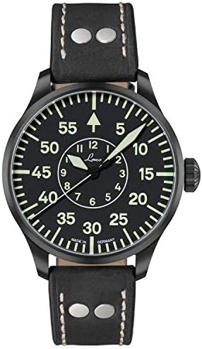 Laco Vliegenhorloge, automatisch horloge, roestvrijstalen behuizing, saffierglas, 5 bar, Made in Germany, grijs