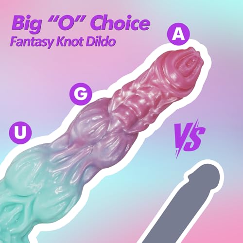 Image of Fantasy Dildo, 9.44'' Soft Silicone Monster Dildos with Strong Suction Cup, Dragon Dildo Anal Plug Prostate Sex Toys for G Spot Gay Men Women