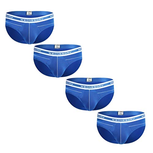 Fashion Soft Breathable Underwear Panties Set Men's Sexy Panties Shorts Panties Blue