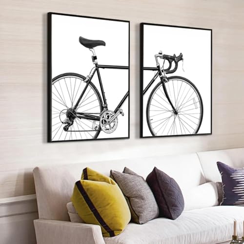 Affiche vélo minimaliste 50x70 cm noir et blanc KEBIA pour une décoration murale scandinave