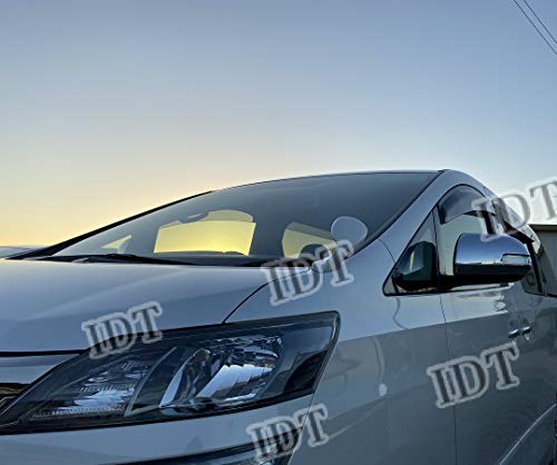 IDT ミニウエス付 20系 アルファード ヴェルファイア メッキドアミラーカバー サイドミラー トリム ガーニッシュ 簡単 取付 ハイブリッド ガソリン 全車 (ドアミラーカバー メッキ)