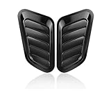 TuTuYa 1 Pair Universal Car Hood Vent Louver Scoop Cover Air Flow Intake, Car Hood Scoop Vent Bonnet Cover Decorative Universal, Gloss Black