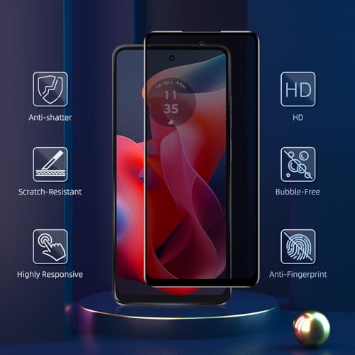 NicMool 2 Pack for Motorola Moto G24 Privacy Screen Protector - Image 2