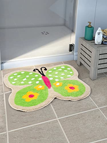 Image of Saral Home Microfiber Anti-Skid Bathmat -(Green, 45X55 CM)