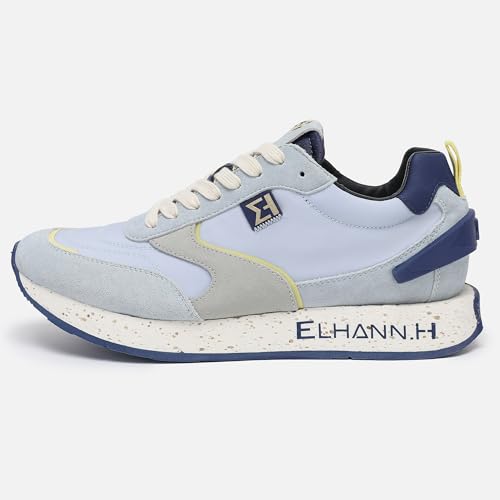 Image of ELHANN.H The SJ620 is a Modern Sneaker Made of Nylon and Premium Suede. The Leather Wave Part on the Side Gives it a Dynamic Touch.