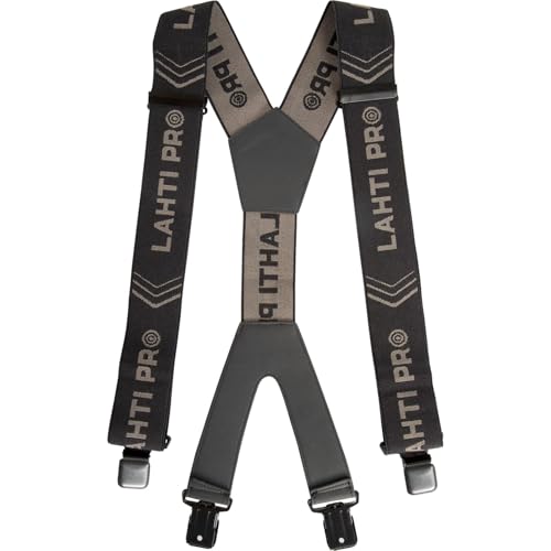 Lahti PRO Bretelles de travail pour homme - Largeur : 5 cm - Forme en Y - Pour shorts, pantalons de travail, pantalon de moto - Avec 4 clips en métal très...