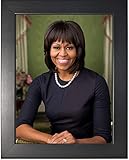 Official portrait of First Lady Michelle Obama Photograph in a Smooth Black Frame - Historical...