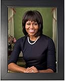 Official portrait of First Lady Michelle Obama Photograph in a Smooth Black Frame - Historical...