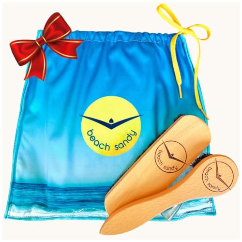 Sand Remover for Beach, Set of 2, Sand Brush for Beach Feet, Ocean & Lakeside Sports Recreation, Beach Accessories, Surfing Accessories and Volleyball Sand Free - Eco Friendly