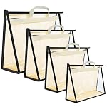 4 Pack Handbag Dust Bags, Beige, 11.8-16.1 Inch