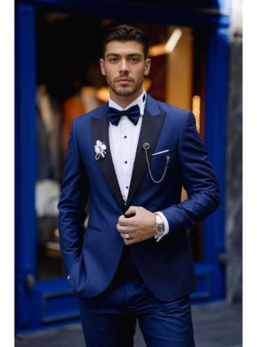 Mens Suit 2 Piece Slim Fit Wedding Suits for Men Tuxedo for Wedding Groomsmen Business Prom Party4