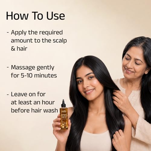 Image of Vedix Keshamrut Herbs Infused Hair Oil for Men & Women I Control Hair Fall & Boost Hair Growth I 16+ Whole Herbs, Leaves & Flowers I No Mineral Oils & Chemicals (100ml)