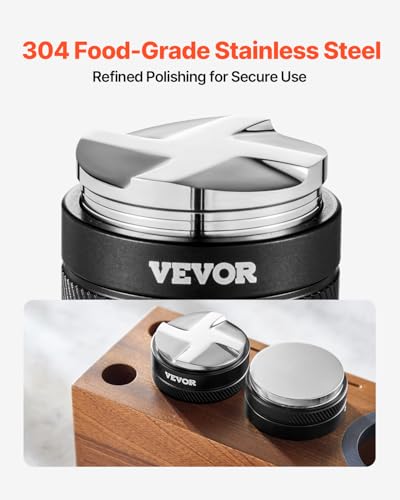 Image of VEVOR Coffee Distributor 58mm, 2-in-1 Adjustable Espresso Distributor with Fan-Shaped Base, Coffee Distributor 304 Stainless Steel with Easy-to-Disassemble Design