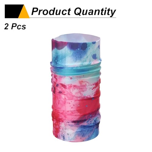 HARFINGTON 2pcs Summer Cooling Neck Gaiter Sun Protection Face Mask Fishing Neck Gaiter Unisex Sunscreen Breathable Bandana for Fishing Outdoor Sports, Red/Blue/Green/Purple3