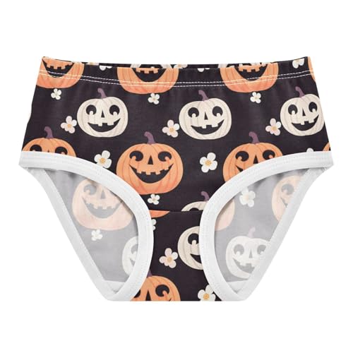 Girls' Underwear Halloween Pumpkin Flowers Floral Toddle Brief Panties 2303574
