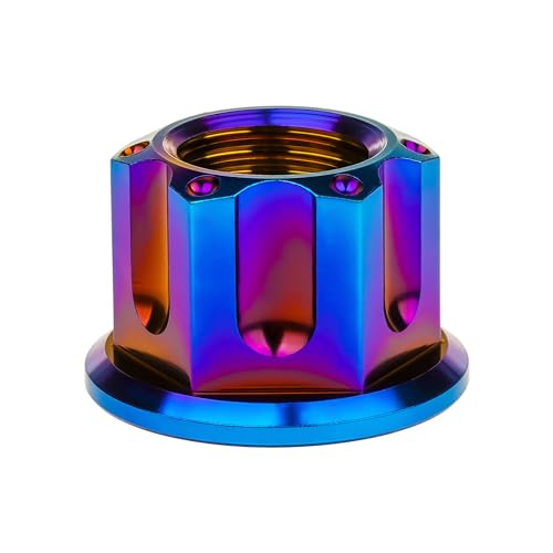 Image of Titanium M6 M8 M10 M12 M14 M16 Flange Bolt Nut Bicycle Motorcycle Rear Axle Car Modification Accessories Pack of 6 (M12 Pitch 1.25mm, Fire Blue)