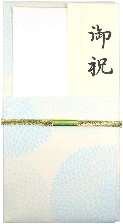 Miniatura 2 de Sobre de dinero japonés Mino Washi, diseño WAKA Shugi Bukuro para celebración, regalo de boda, harina dorada, diseño de harina azul