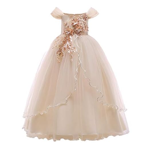Blomklänning, prinsessa, festlig, barn- och flickklänning, festkläder, bröllop, balklänning, brudtärna, kläder, blommor, tyll, cocktail, elegant, lång aftonklänning, kommunikation, sommar, festklänning, champagne, 7-8 År