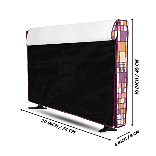 Image of Transparent LCD /LED T.V Protector Cover with Zipper Enclosure for 32 Inch Suitable for All Major Brand & Model (Color-Pink, Size-29x3x19 Inches)