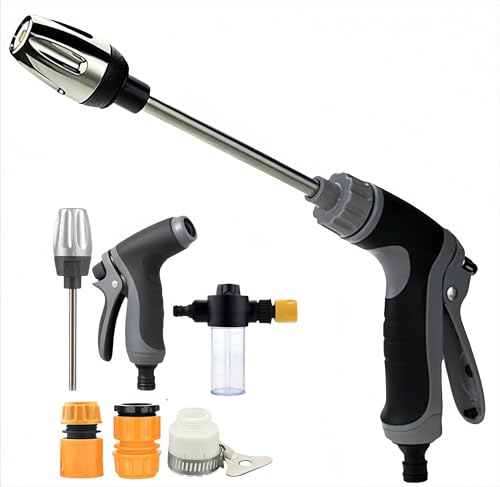 Aquoxis Pressure Washer Aquoxis Hochdruckreiniger Comes with a Universal Hose Nozzle and Watering Can Für Gartenschlauch Ideal Für Autowäsche Garten & Terrasse (1PCS)