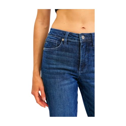 Judy Blue Mid Rise Tummy Control Straight Jeans- Ivory Gem4