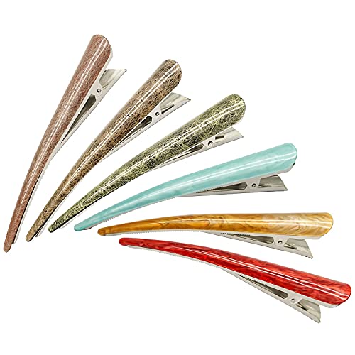 JOYOYO Lot de 6 pinces à cheveux pour femmes et filles - Dents de canard - Pinces à cheveux - Pinces à cheveux de grande taille - 14 cm Cover