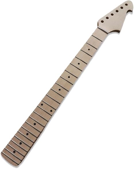 Amazon.com: Electric Guitar Neck 22 Fret 24inch Maple Wood Dot Inlaid ...