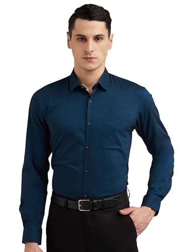 Peter England Men's Everyday Solid Slim Fit Full Sleeve Formal Sh...