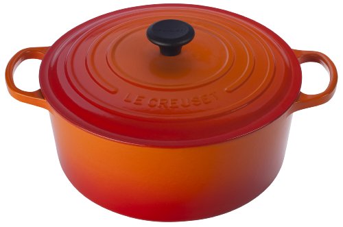 Le Creuset Signature Enameled Cast-Iron 9-Quart Round French (Dutch) Oven, Flame