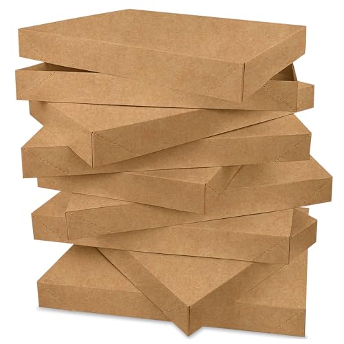 MUMULULU 8 PCS Kraft Paper Gift Boxes with Lids Sizes...