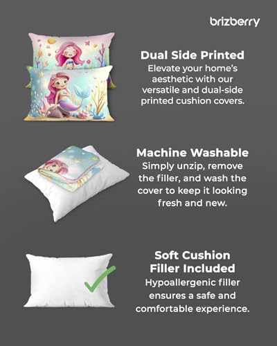 Image of Brizberry Kids Pillow Cushion with Super Soft Fabric | Animal & Cartoon Prints | 12x18 inches (Design 11)
