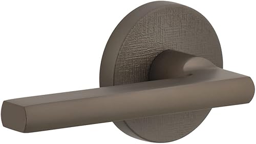 Miniatura 3 de Viaggio Circolo Roseta de lino doble con palanca Milano en níquel satinado