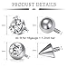 VCMART 16g 3mm Replacement Balls for Piercing Internally Threaded Body Jewelry Piercing Barbell Parts for Nose Septum Lip Eyebrow Labret Cartilage Helix Conch Tragus Daith Piercing Jewelry Silver