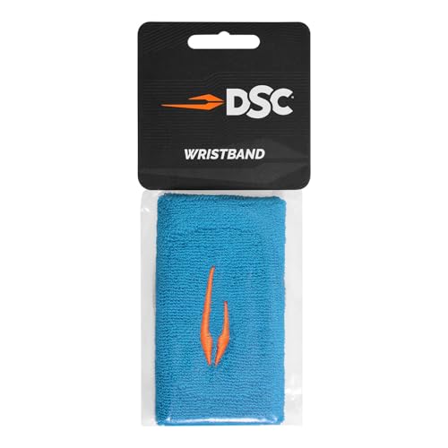 Image of DSC 5-Inch Cotton Sports Wristbands - Extra Long Terry Towel Sweatbands for Cricket, Tennis & Gym - High-Absorbency Athletic Forearm Bands (Peacock Blue)