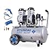 HYUNDAI Silent-Kompressor SAC55753 SET | 50L Kessel, 8bar, ölfrei | 1.5kW / 2.0PS | Ansaugleistung 232 L/Min | Öl-Wasserabscheider | 59dB Luftkompressor leise, Flüster-Kompressor | mit Zubehör