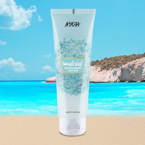 Image of Nykaa Wanderlust Mediterranean Sea Salt Gel Body Scrub 140gm