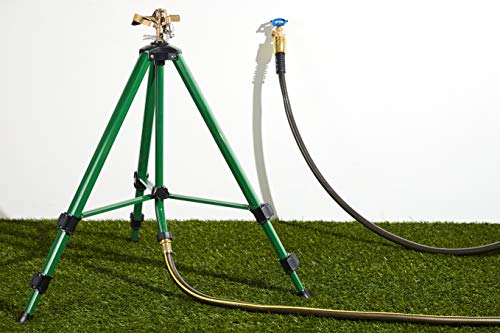 Orbit 1/2 -inch Heavy-Duty Brass Impact Sprinkler on Adjustable 22-48-inch Metal Tripod Base