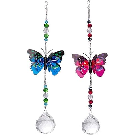Crystal Suncatchers Hanging Pendant Butterfly Prism Windows Car Decorations (butterfly) Cover