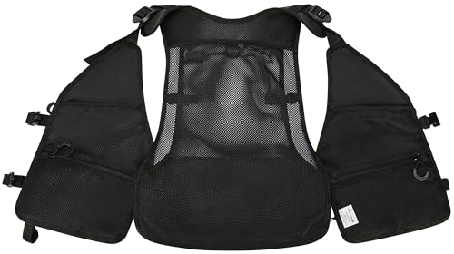 Image of Wading Hands Free Fishing Vest for Lure, Adjustable Straps (Grey) | Built in Rod Holder, Tackle Box Pocket, 3 Heavy Duty D Rings for Landing Net, Gripper and Plier, High Water Resistant Pockets