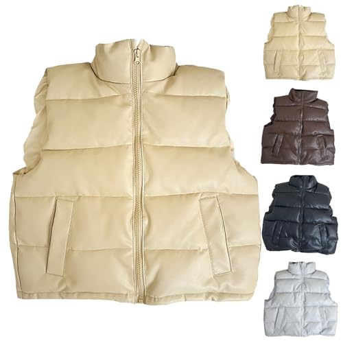 Girls Boys Puffer Vest Kids Winter Quilted Vest Full Zip Lightweight Sleeveless Gilet Jacket Coat Warm Waistcoat Outerwear