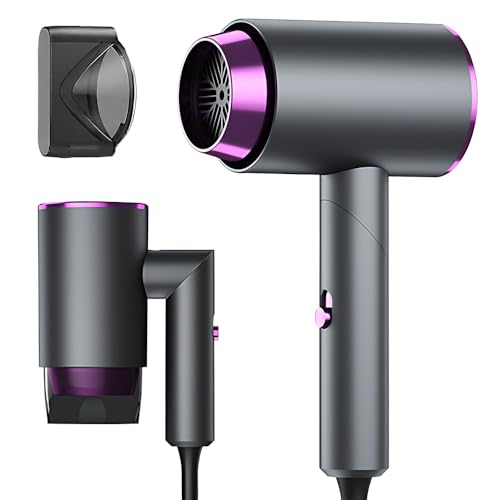 SGZIOO Asciugacapelli Ionico 800w, 30.000 Giri/Min Asciugacapelli Professionale, 3 Impostazioni di Temperatura, Basso Rumore, Phon Ioni con Concentratore per Asciugatura Rapida, Adatto per Viaggi uso