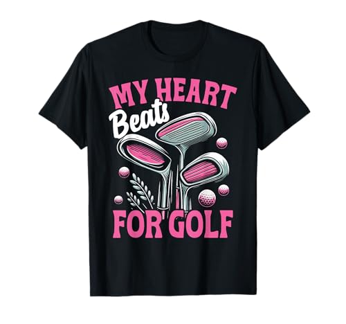 Funny Golfing For Women Golfer - My Heart Beats For Golf Camiseta