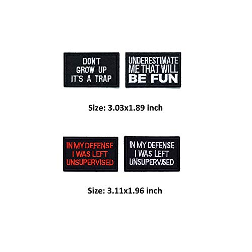 U-Sky Iron on Patches for Clothing, Pack of 20pcs Assorted Tactical Morale Letter Patches for Clothing Jeans Backpacks (Design-4)