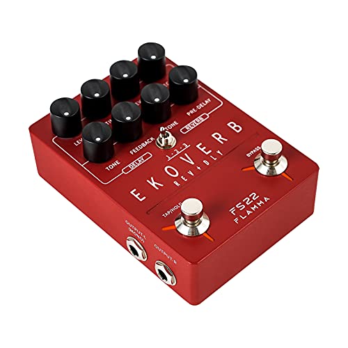 FLAMMA FS22 Stereo Delay & Reverb Combo Effects Pedal Ambient Guitar